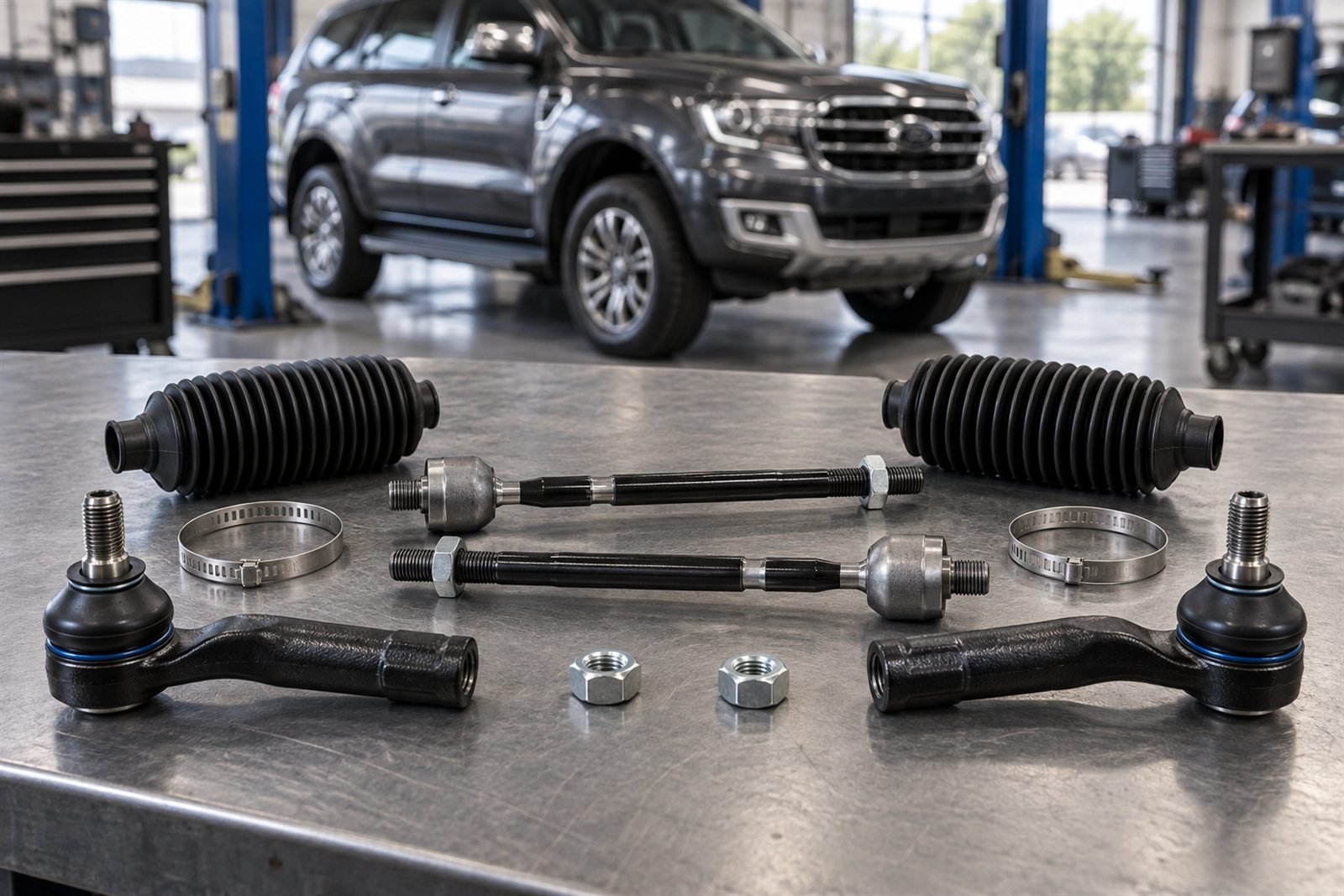 Representative tie rod service kit for the Ford Everest UA sourcing program