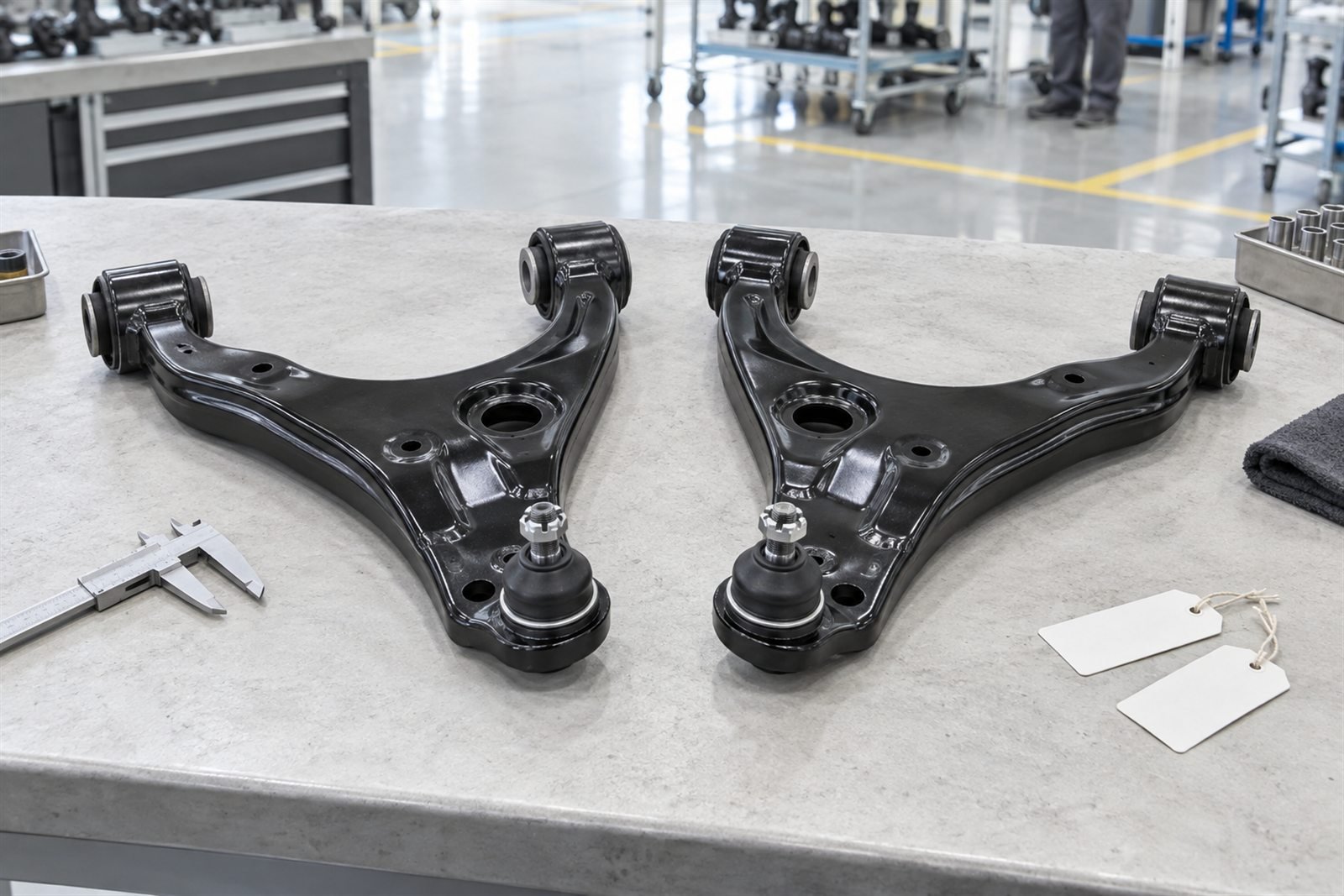 Representative matched lower control arm set for the Toyota Hilux N70 sourcing program