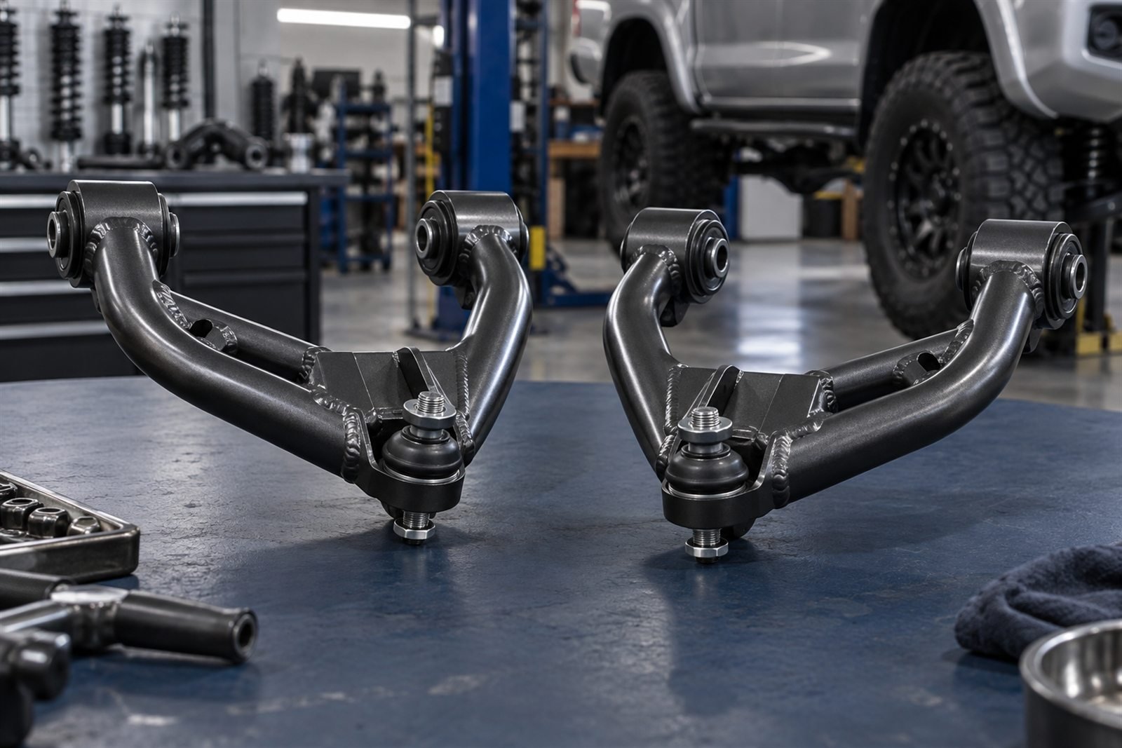 Representative matched upper control arm set for the Toyota Hilux N70 sourcing program