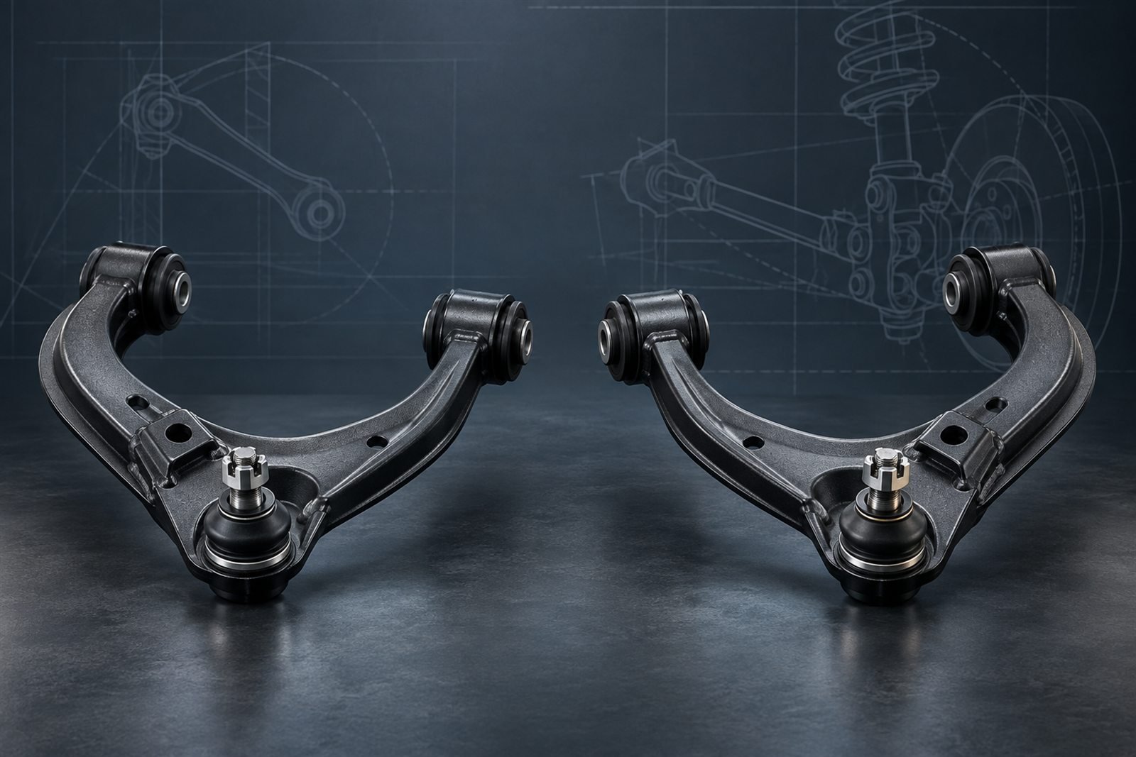 Representative matched upper control arm set for the Toyota Hilux N80 sourcing program