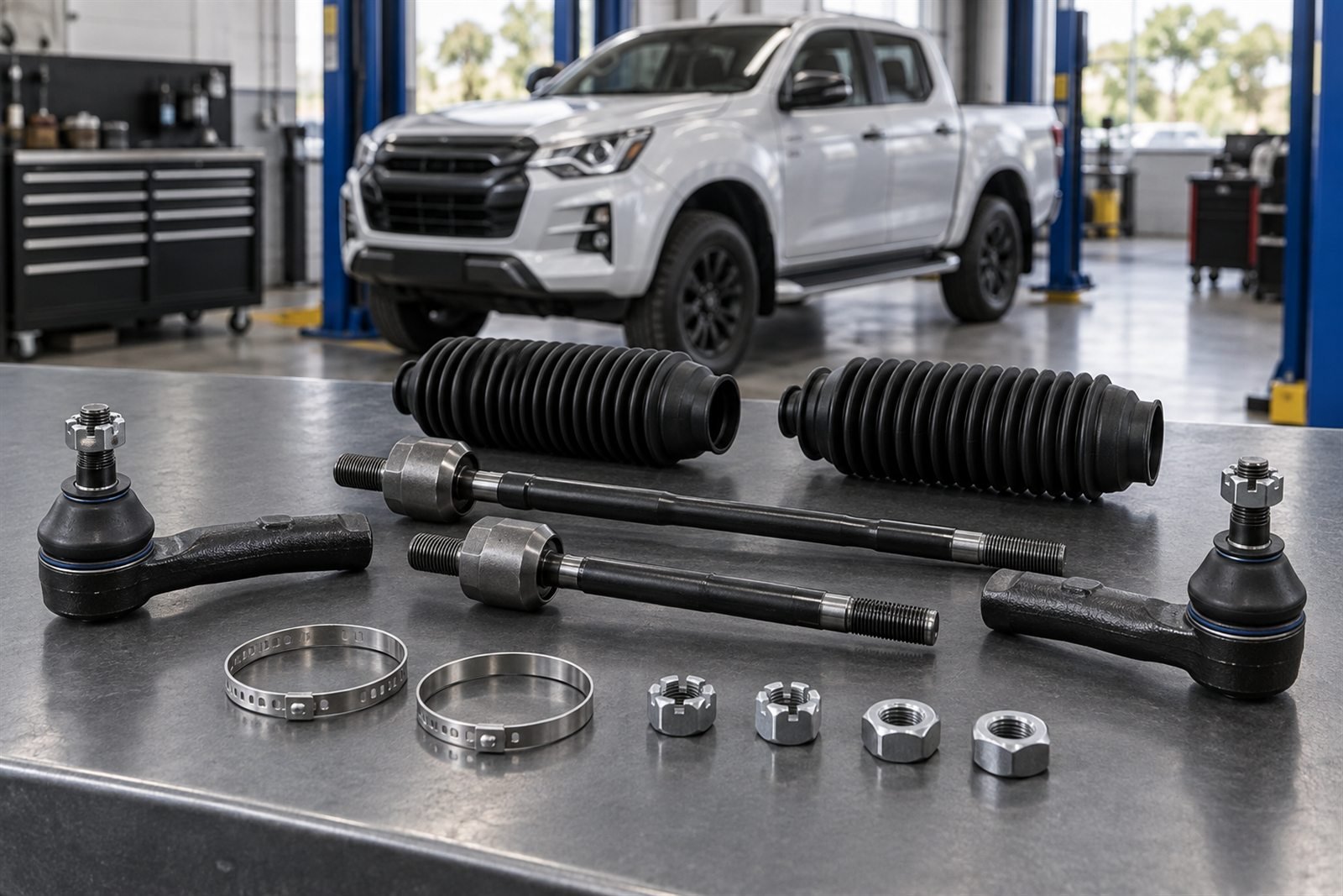 Representative tie rod service kit for the Isuzu D-Max RG sourcing program