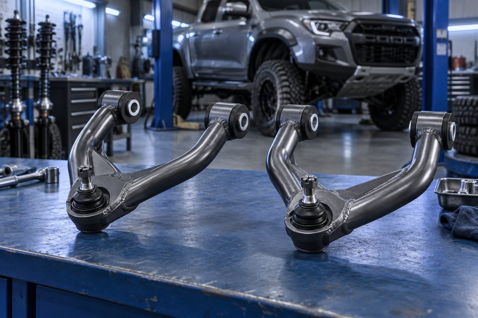 Representative upper control arm set for the Isuzu D-Max RG sourcing program
