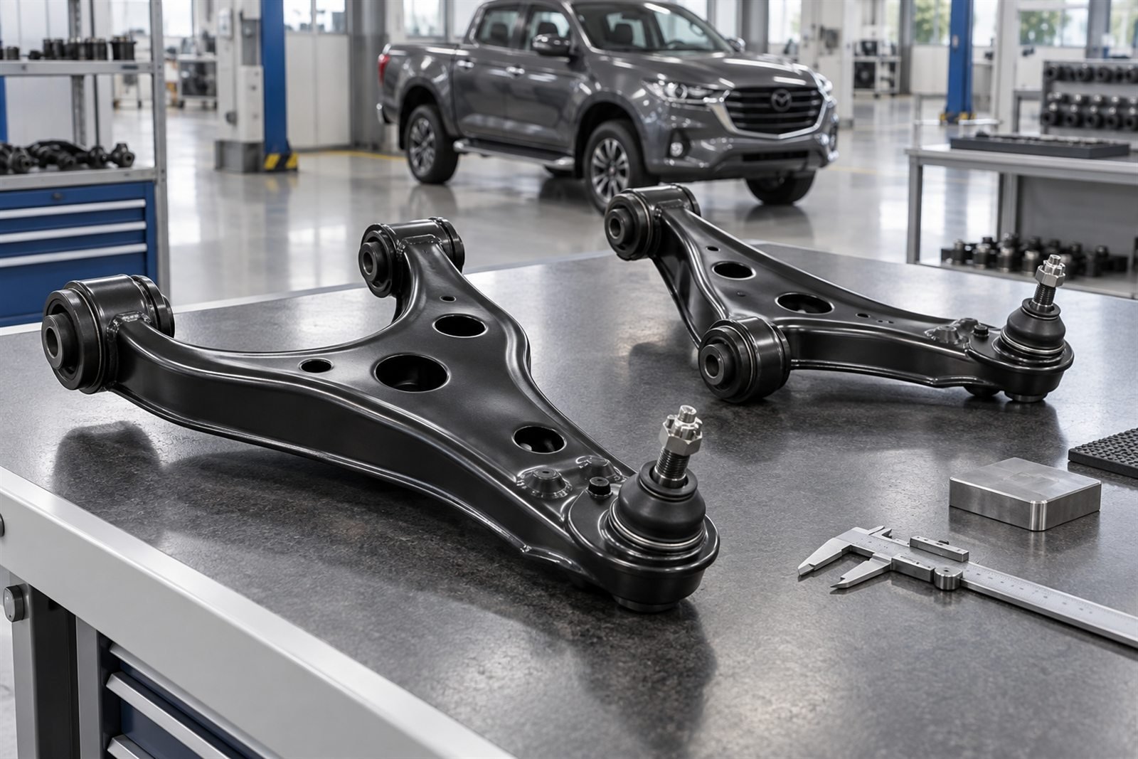 Representative lower control arm set for the Mazda BT-50 TF sourcing program