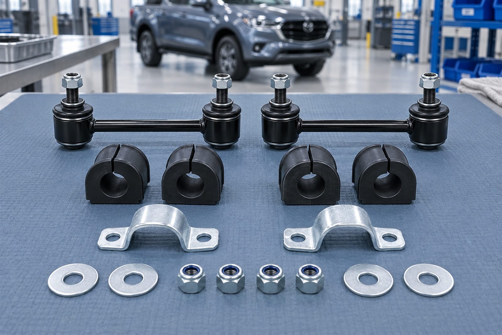 Representative stabilizer link and bushing kit for the Mazda BT-50 TF sourcing program