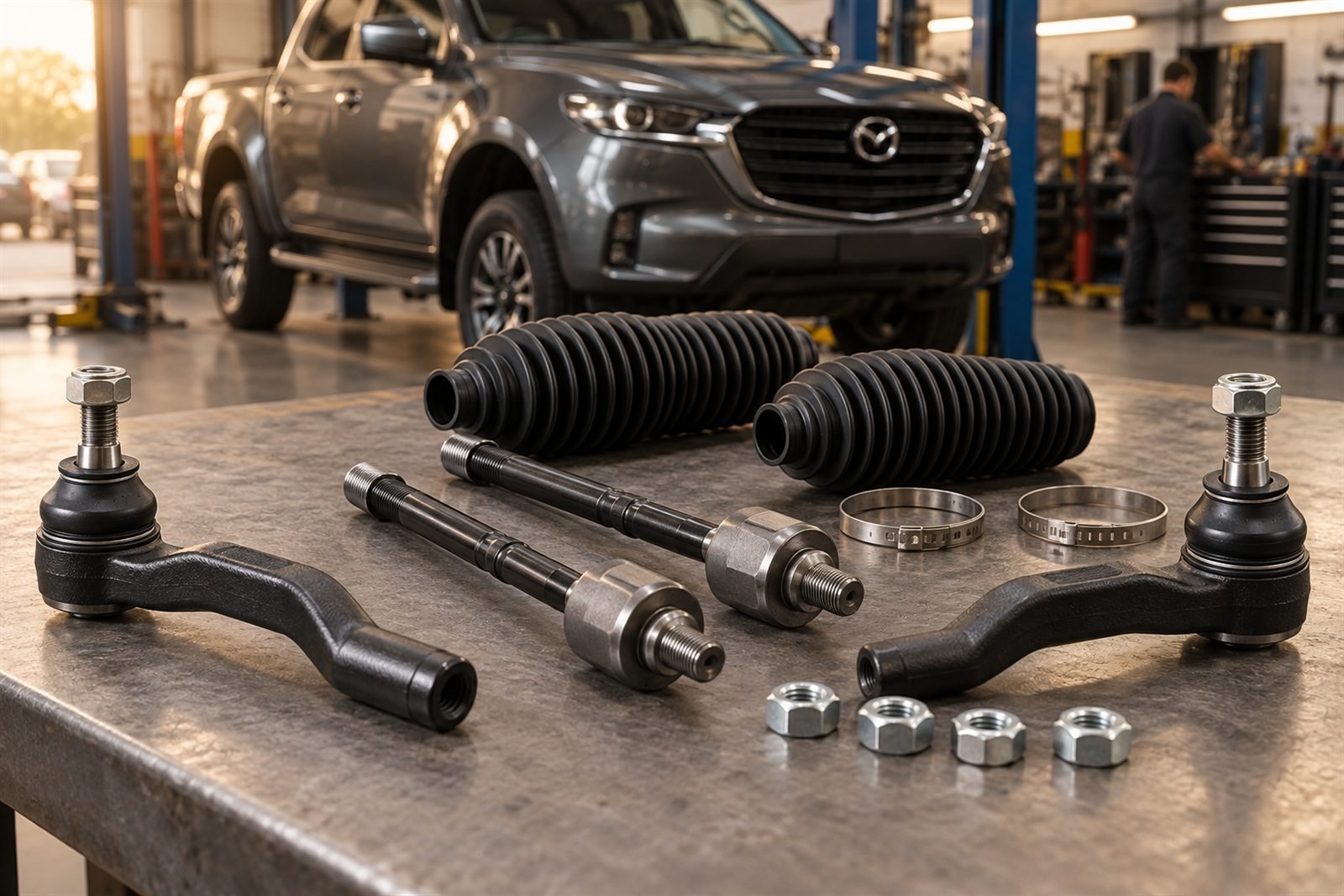 Representative tie rod service kit for the Mazda BT-50 TF sourcing program