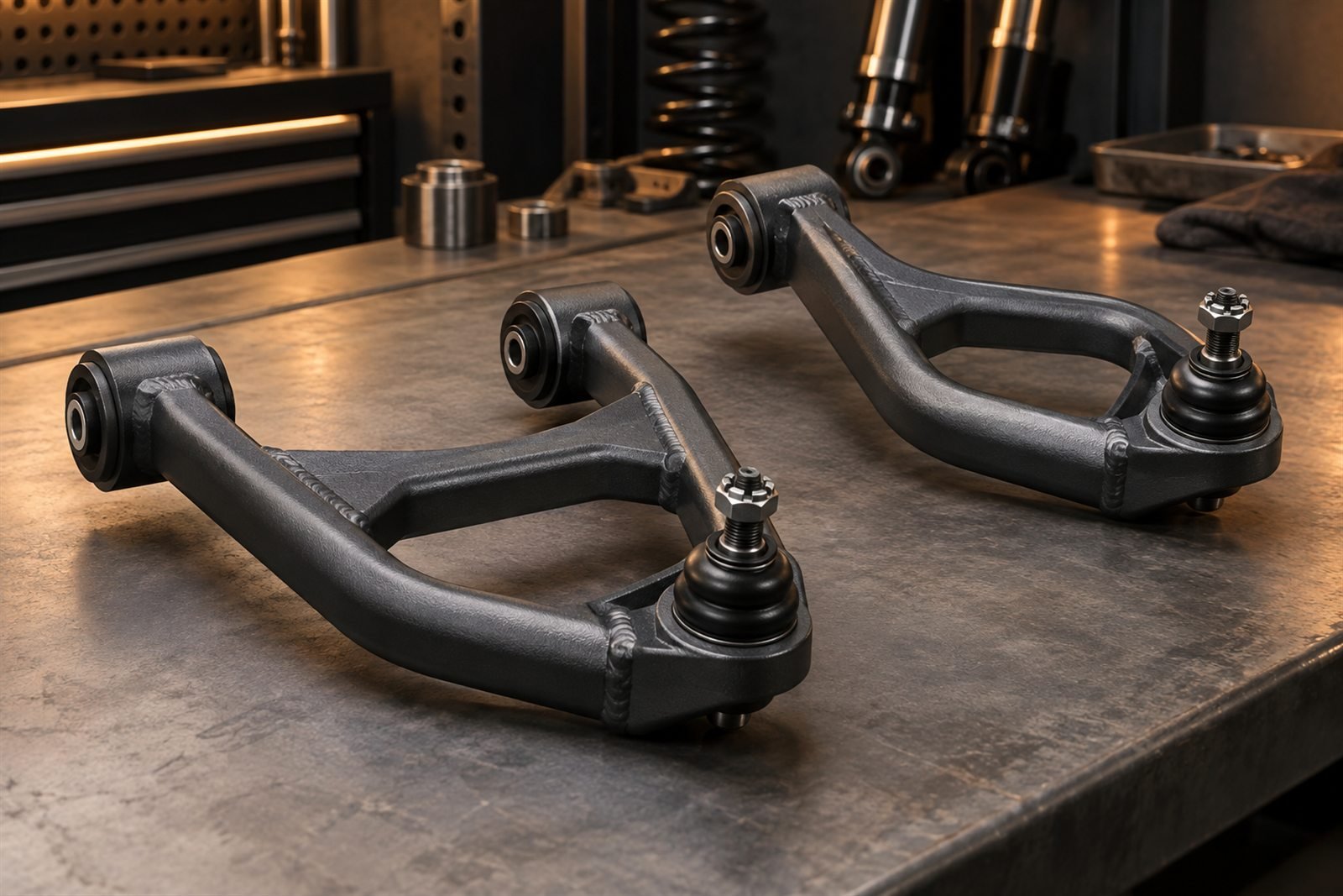 Representative matched upper control arm set for the Toyota Prado J150 sourcing program