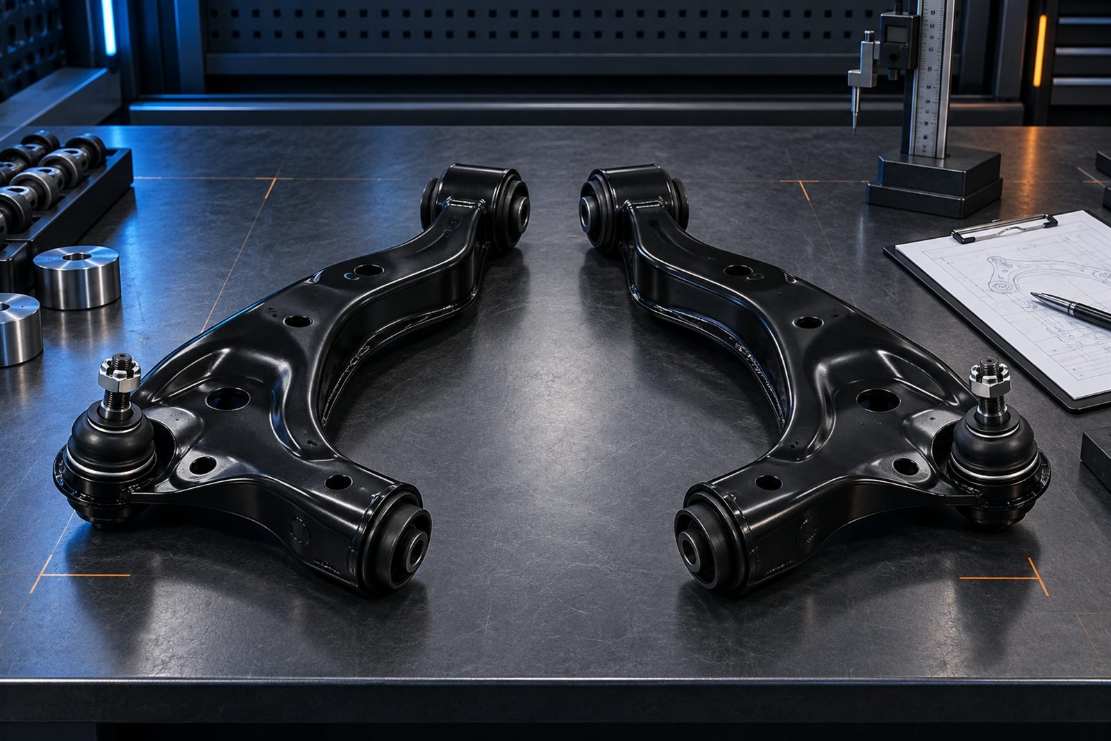 Representative matched lower control arm set for the Ford Ranger PX sourcing program