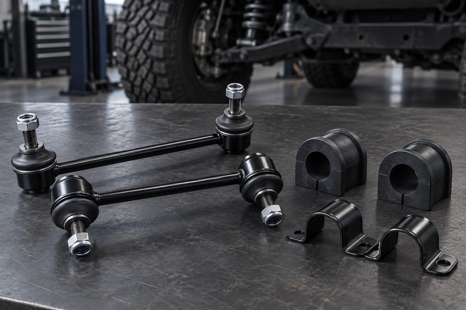 Representative stabilizer link and bushing kit for the Ford Ranger PX sourcing program