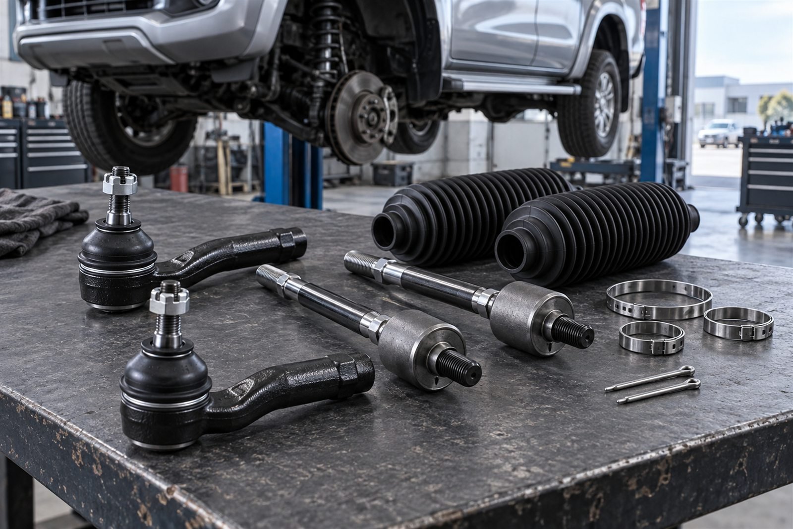 Representative tie rod service kit for the Mitsubishi Triton MQ and MR sourcing program